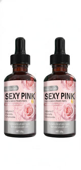 Secret Pink Intimate Oil Vitamin C & Chamomile. Softens, Smoothes, Revitalizes Skin. For Feminine Care. All Skin Types. 30g Net