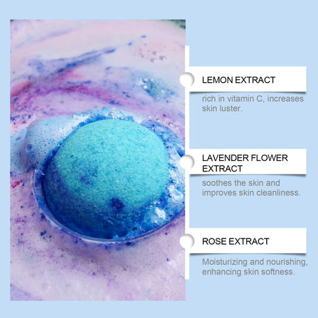 Bath Salt Lasting Fragrance Aromatherapy Floral Scent Exfoliating Moisture Body Wash Cleansing Spa Salt Ball Bubble Bombs Shower