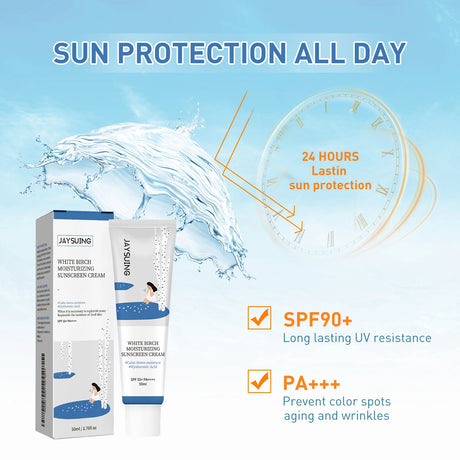 Daily Facial Sunscreen for Oily Skin Oil Control Brightening UV Protection Cream Lightweight Non Greasy Moisturizing Face Lotion