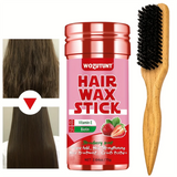 WOZUTUNT 75g Wax Stick with Styling Comb for Natural Hair and Wig Long-Lasting Hold Solid Wax Cream Multi-Functional Hair Pomade