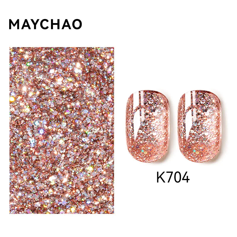 MAYCHAO Cat Eye Magnetic Gel Nail Polish Glitter Effect Semi Permanent Soak Off UV Gel Varnish Manicure For Nail Art