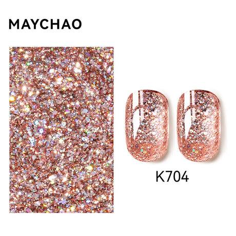 MAYCHAO Cat Eye Magnetic Gel Nail Polish Glitter Effect Semi Permanent Soak Off UV Gel Varnish Manicure For Nail Art