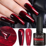 PUENTE 7.5ML Nude Shade Moonlight Cat Magnetic Gel Nail Polish Ultra-Bright Cat Eye Soak Off UV Semi-Permanent Varnish Manicure