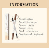 QIBEST Double-end Freckles Stamp Pen Makeup 2-IN-1 Freckle Seal Waterproof Face Concealer Contour Natural Brown Freckle Cosmetic