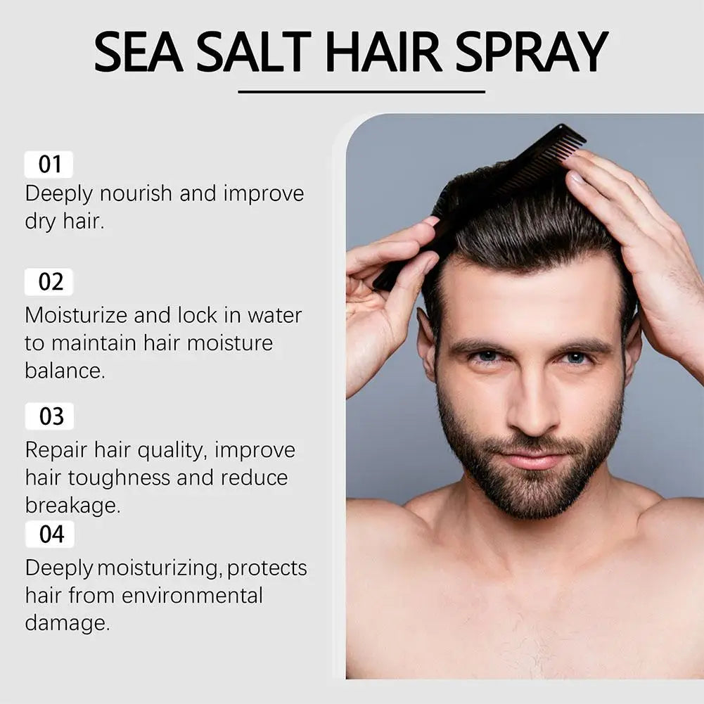 1/2/3PCs Sea Salt Hair Spray For Men Women, Beach Wave & Volumizing Texturing Spray For Increased Volume, Hair Styling Spray