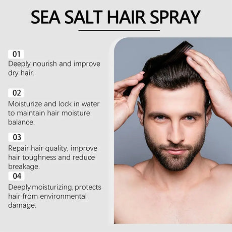 1/2/3PCs Sea Salt Hair Spray For Men Women, Beach Wave & Volumizing Texturing Spray For Increased Volume, Hair Styling Spray