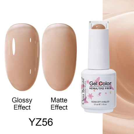 Clou Beaute Jelly Color UV Gel Manicure Summer Pink Nude Gel Nail Rainbow Nail Supplies For Professionals Semi-permanent Varnish