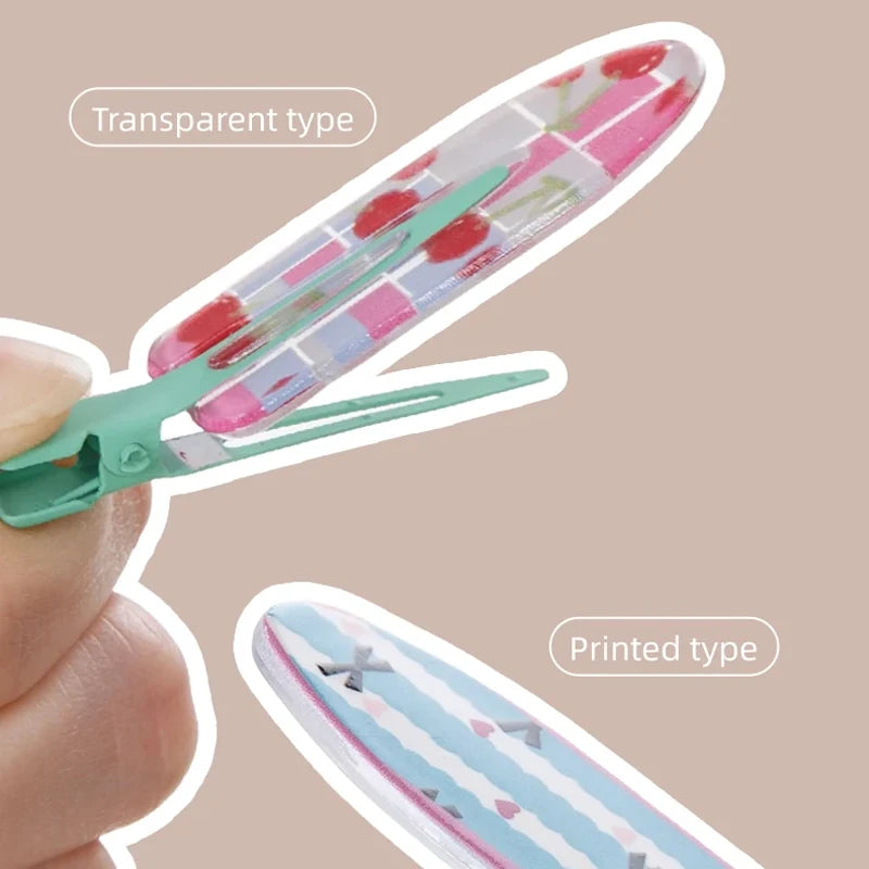 10pcs Candy Color Fruit Hair Bang Clip Summer Hairpin No Crease Hair Side Clamp For Girls Beauty Styling Accessories Set