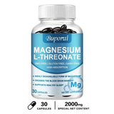 Magnesium L Threonate - Focus and Memory Enhancer, Supports Nerve Function, Muscle Strength, Bone and Joint Health