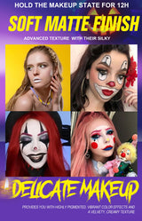 8PCS Halloween Matte Lipstick Set Dark Black Vampire Yellow Velvet Lipsticks for Face Body Painting Creative DIY Makeup Cosmetic