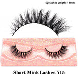 Half Lashes Mink Eyelashes Fluffy Soft False Eyelashes Wispy Cross Mink Eye Lashes Natural Short Mink Eyelash Extension Makeup