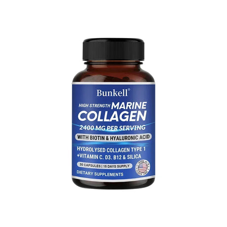 Marine Collagen 2400 Mg | Contains Hyaluronic Acid, Vitamin C and Biotin | High Strength Collagen Supplement for Men and Women
