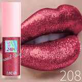 18 Colors Diamonds Glitter Lip Gloss Long Lasting Waterproof Liquid Lipstick Pearl Shining Lip Color Sparking Lip Makeup Women