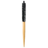 Small Round Hair Brush Wooden Handle Mini Round Hair Styling Brush for Short Hair Blow Drying
