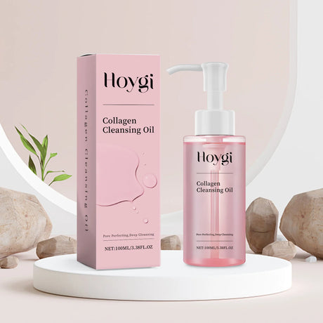Collagen Makeup Remover Oil Jojoba Oil Makeup Remover Deep Cleansing Pore Dirt Gentle Daily Emulsifying Facial Cleanser Cosmetic