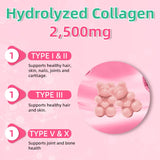 Collagen Gummies with Biotin for Hair Growth,Brightening Skin,Nails,Bones,and Joints-Suitable for Unisex,60 Gummies