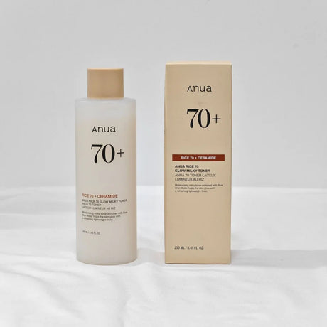 Korean Rice 70 Glow Milky Toner,Acne Moisturizing Rice Water Niacinamide Facial Essence Toner Pore Care Face Care Products 250ml