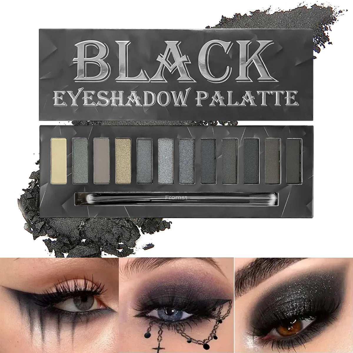 12 Color Matte Eyeshadow Plate Eye Makeup Waterproof Durable Sequins Metal Earth Color Natural Eye Shadow Makeup