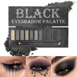 12 Color Matte Eyeshadow Plate Eye Makeup Waterproof Durable Sequins Metal Earth Color Natural Eye Shadow Makeup