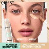 QIBEST 3D Full Coverage Concealer Long Lasting Liquid Concealer For Dark Circles Natural Finish Seamless Blend Under Eye Makeup