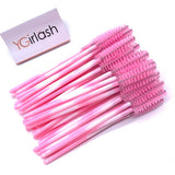 YGirlash 50Pcs Lash Swans Crystal Eyelash Applicator Disposable Diamond Handle Nylon Mascara Wands Brush Cosmetic Tools