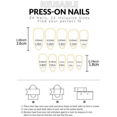 24pcs Upgrade Your Look With White Gradient Almond False Nails 1pc Nail File & 1Nail Glue Sticker Kit Nails