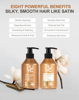 PURC Repair Damaged Hair Treatment  Morocco Argan Oil Amino Acid Keratin Smoothing Sulfate-Free Shampoo Conditioner Set Hair Car