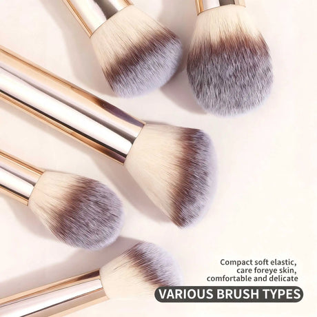 20pcs/set Pro Makeup Brushes Double Ended Foundation Concealers Blush Eye Shadows Brush for Liquid Cream Powder Blending