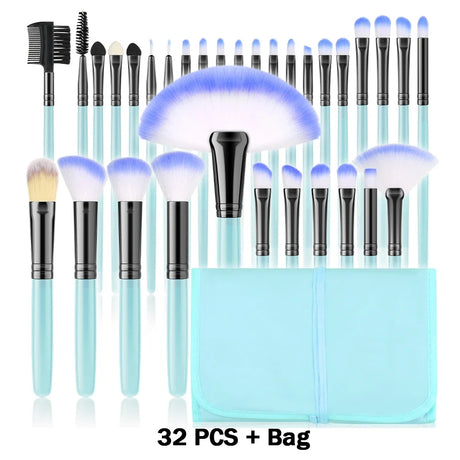 10-32PCS Makeup Brush Set Soft Fluffy Powder Foundation Contour Blush Concealer Eye Shadow Blending Makeup Kit Women Beauty Tool