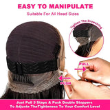 No Glue Upgrade Invisi Strap 360 Full HD Lace Frontal Kinky Curly Wig Black Human Hair 360 Drawstring Deep Water Wigs Glueless