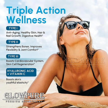 Multi Collagen Peptides Capsules  for Women Men Skin, Wrinkles, Antioxidant, Joint Supplement
