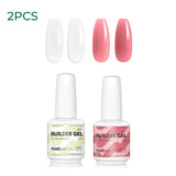 Nailpop 15ml Builder Gel Nail Polish for Nail Apex & Extension Strengthener Upgraded Soak Off UV Gel Rhinestone Glue 4 Colors