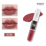 New Kiko Double Headed Lipstick Transparent Mirror Lip Gloss Non Fading Oil Sexy Rich Lip Gloss Milk Tea Bean Paste Naked Makeup