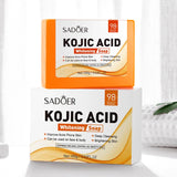 SADOER 100g Kojic Acid Whitening Soap, Handmade Bath Soap, Body Cleansing Antimicrobial Moisturizing and Disinfection Sope