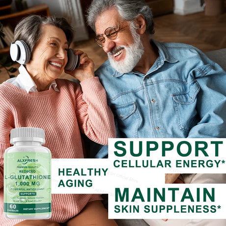 Glutathione Capsules For Skin Whitening Anti-aging Benefits Support Brain Health Boost Energy Relieve Fatigue Enhance Immunity