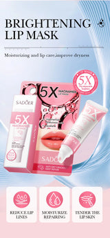 5X Niacinamide Plumping Lip Mask – Intense Hydration & Anti-Dryness for Soft, Pink Lips | Care Chapped Lips Overnig 10g/pc