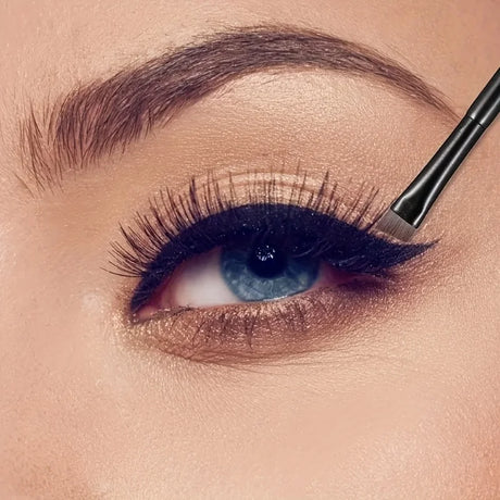 2pcs ultra-thin diagonal eyeliner brush set - fine diagonal eyeliner eyebrow brush, sickle ultra-thin diagonal flat angle,