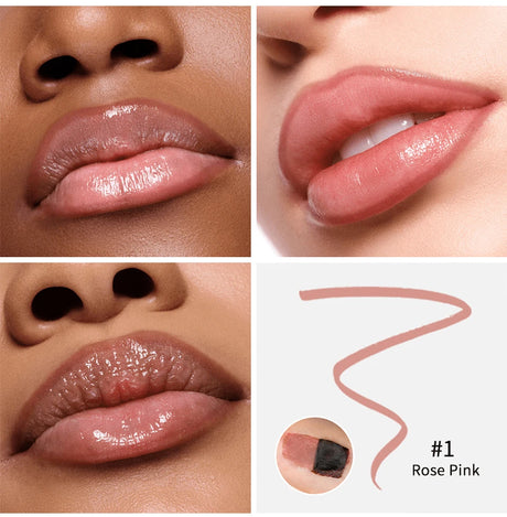 Lip Liner With Peel Off Lip Stain Tattoo Long Lasting Waterproof Transfer Proof Smudge Proof Matte Finish Lip Cosmetic Pencil
