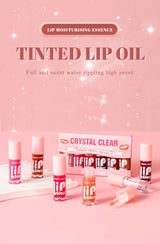 6pcs/set Small bottle Hydrating Jelly Lip Oil long-lasting Moisturizing  smooth shimmering Lip Hydrating Liquid