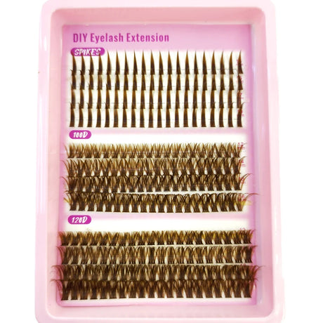 AMSDCN  40P-120Pnaturally 240 clusters  Spikes Brown eyelash clustersfaux cils eyelash extensions Wispy Lashes