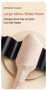 40mm Deep Wave Hair Crimper with Negative Ion - Adjustable Temperature Curling Iron for Long Lasting Wavy Hair, Anti-Frizz