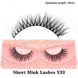 Half Lashes Mink Eyelashes Fluffy Soft False Eyelashes Wispy Cross Mink Eye Lashes Natural Short Mink Eyelash Extension Makeup