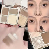 The four-color highlighter contour palette is matte and long-lasting, brightening three-dimensional contours