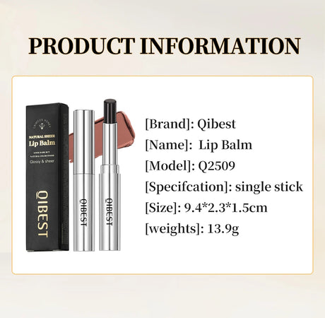 QIBEST Honey Lipstick Nourishing Lip Balm Moisturizing Tinted Lip Plumping Balm Smooth Enhancing Natural Color Lip Care Makeup