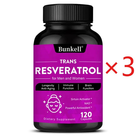 Resveratrol - Premium Antioxidant Supplement for Anti-Aging, Immune Support, Brain & Joint Health