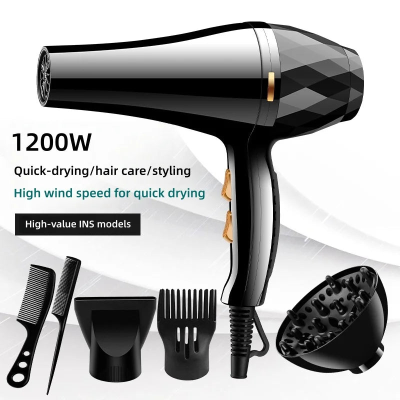 New High Wind Power Hair Dryer With Hot And Cold Constant Temperature Quick Drying Hood, Household Hair Salon Hair Dryer Tube