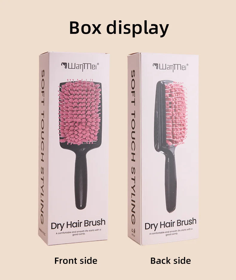 Professional Hair Dryer Brush Microfiber Bristles Quick Drying Comb Anti-Scald Hair Care Styling Tool for Women Home Use