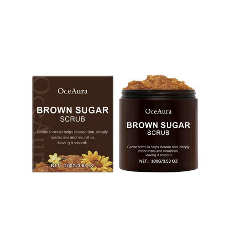 OceAura 100g Natural Brown Sugar Scrub 100g Exfoliating Body Nourishing Deep Clean Pore Shrinking Skin Refreshing