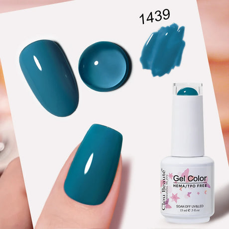 Clou Beaute Grey Color Nail Gel Polish Full Coverage Nail Polish Dark Red Gel Lacquer Varnish Vernis Semi Permanent Nail Art
