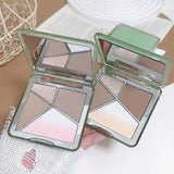 All-in-One Contour Palette Makeup Pearlescent Highlighter&Matte Nose Shadow Shimmer Sculpt&Define Beauty Natural Finish Cosmetic